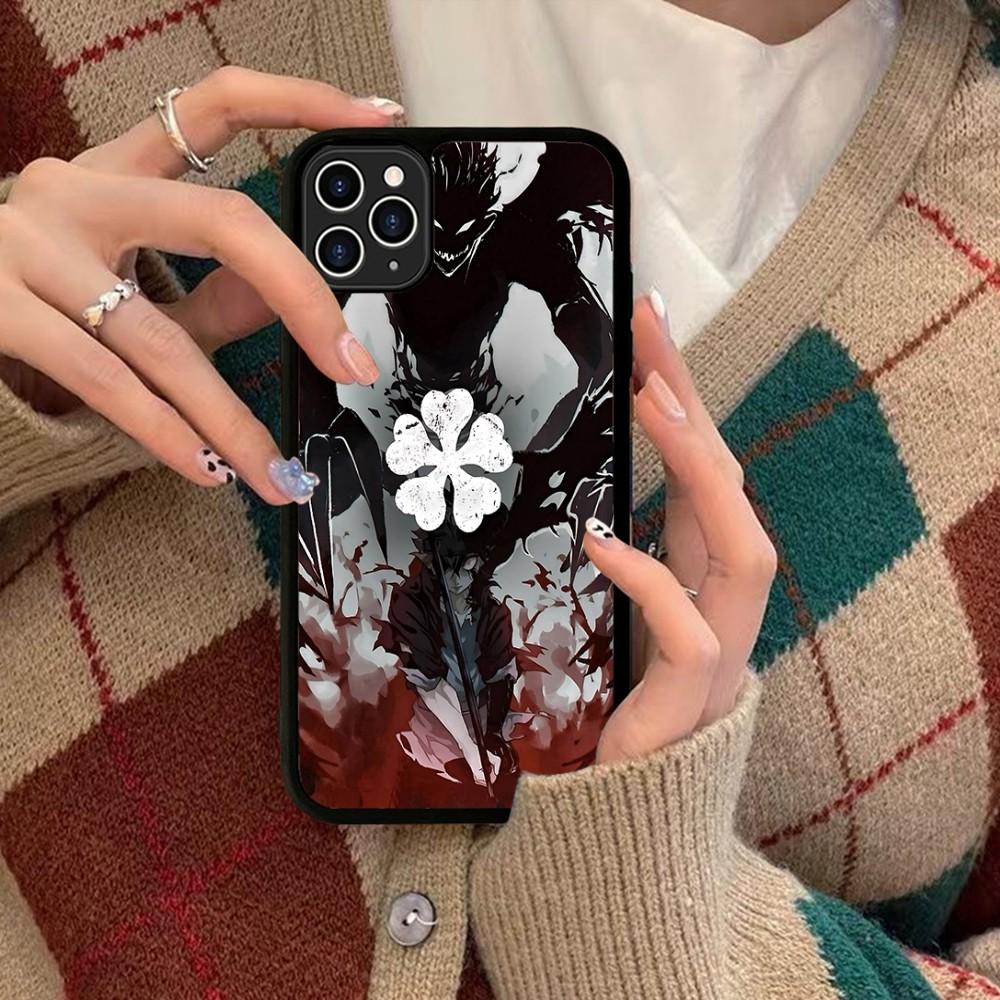 Black Clover Phone Case Silicone PC+TPU For For IPhone 11 12 13 14 15 16 Plus Pro Max Cover