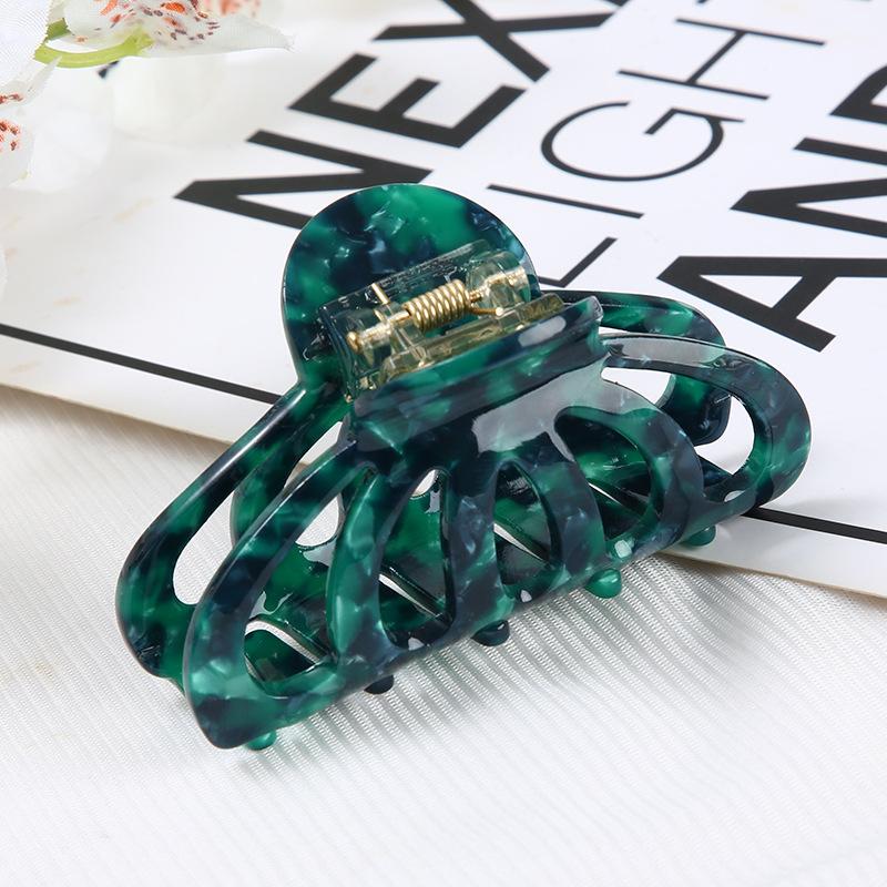 1 Stück Neue koreanische Version Essigsäure-Klammer hohle Temperament-Haarspange vielseitige Haifisch-Klammer High-End-Gefühl einfaches Haaraccessoire