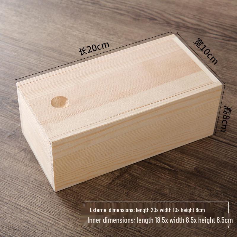 Rectangle Solid Wood Antique Storage Box for Tea and Gifts