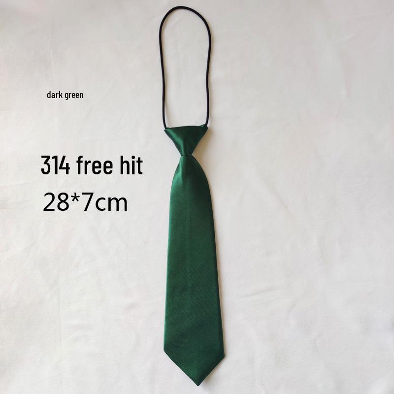 Solid Color Short Pullover with Cute Tie for Women & Children - Casual Uniform Accessory