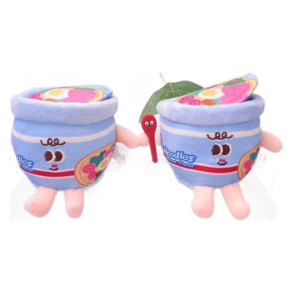 Cute Fast Food Plush Keychain Creative Bag Charm For Lovers With Soft Material