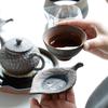 Handmade Japanese Ceramic Coaster - Retro Style Heat Insulation Pad for Tea Ceremony