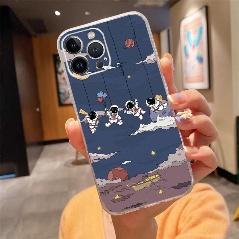 

Phone Case For iphone 17ProMax Air 16 15 14 13 Pro Max 15 16 Pro 15Plus Cute Astronaut iphone 13