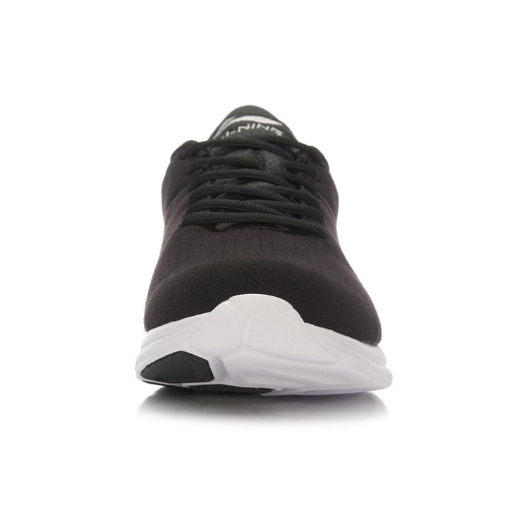 Li Ning Synthetic Leather Cushioning Slip Resistant Abrasion Resistant Breathable Low Top Running Shoes Men's Black ARBL071-2
