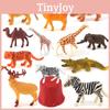 Jungle Animal Model Set Pvc Static Figures For Kids Playroom Decor