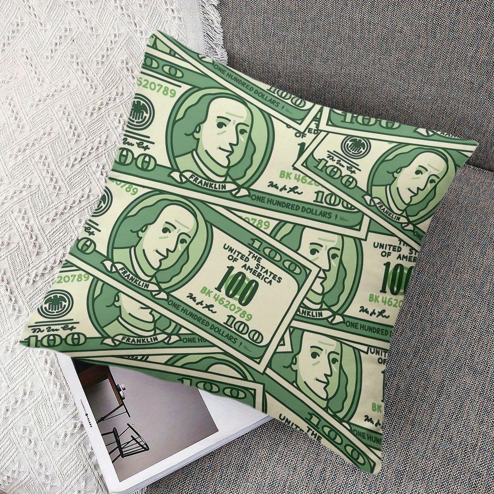 Greenback Flood square Jacquard Pillow Cover for Sofa Office Waist Cushion Cover Home Decorative Pillowcase
