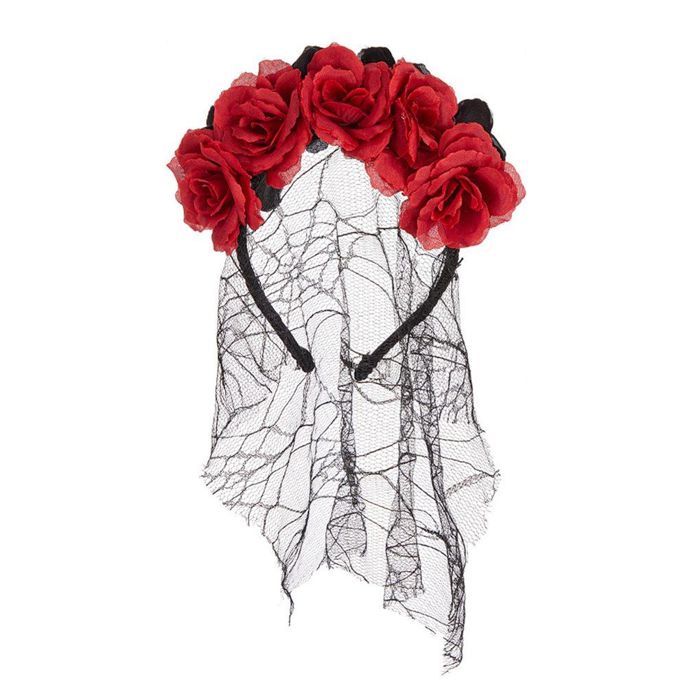 

Cosplay Headband Halloween Flower Headband Comfortable Materials Exquisite Appearance Lightweight Headband Printed Bows