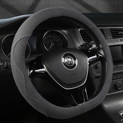 DERMAY Auto Lenkradbezug Echtes Leder Wildleder für Volkswagen VW Jetta 4 5 6 7 MK4 MK5 MK6 MK7 Clasico Auto Zubehör