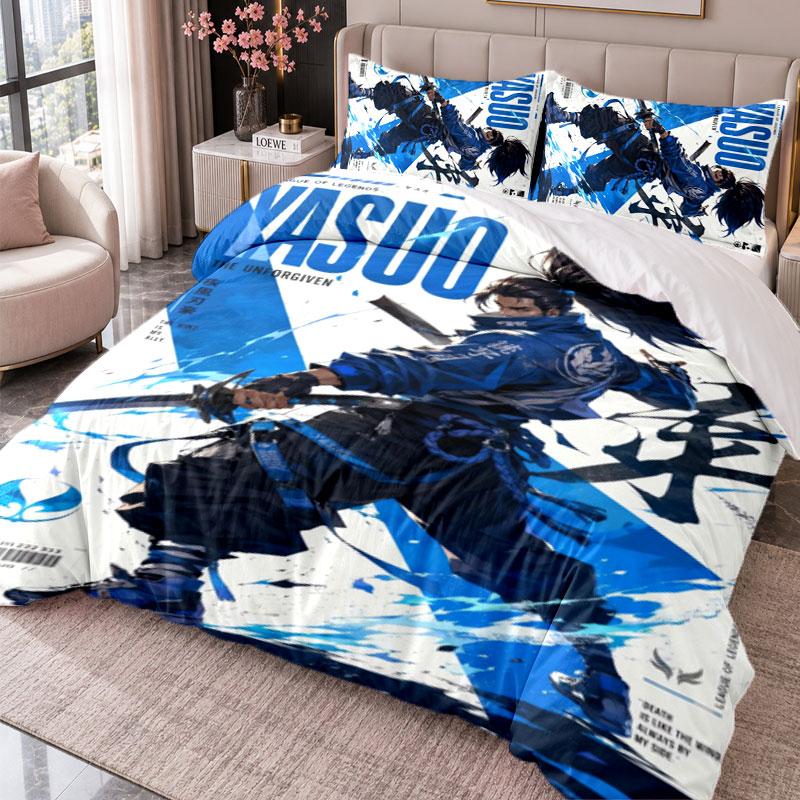 League of Legends 3Pcs Bedding Set Duvet Cover With Two Pillowcases For Bedroom Home Decoration