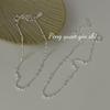 Sterling Silver Beaded Bean Bracelet for Girls, S925, Simple Daily Layering, Niche Ins Style Design.