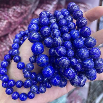 Smycken Direktparti Naturlig Kristallarmband Kejsarblå Lapis Lazuli-armband Afghanisk Råmalm Herr- och Dammodeller