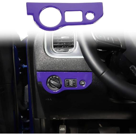 Voodonala for Challenger Charger Real Carbon Fiber Headlight Switches Control Button Knob Trim Decor for 2015-2025+ Dodge Challenger, for 2010-2024+