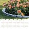 Borda de Contorno para Paisagismo 20 Peças Sem Cavar Flexível Resistente Borda de Jardim Contorno para Quintal Externo Gramado Pátio Deck