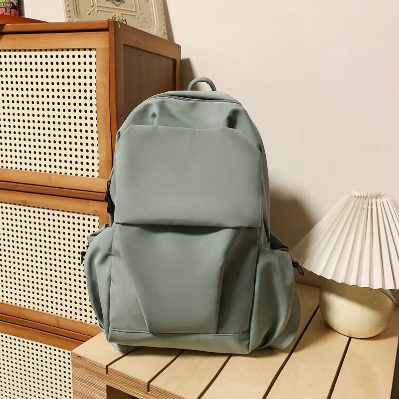 

New backpack simple large capacity travel backpack female leisure Japanese junior high school student high school student schoolbag male Single Pack зелёный