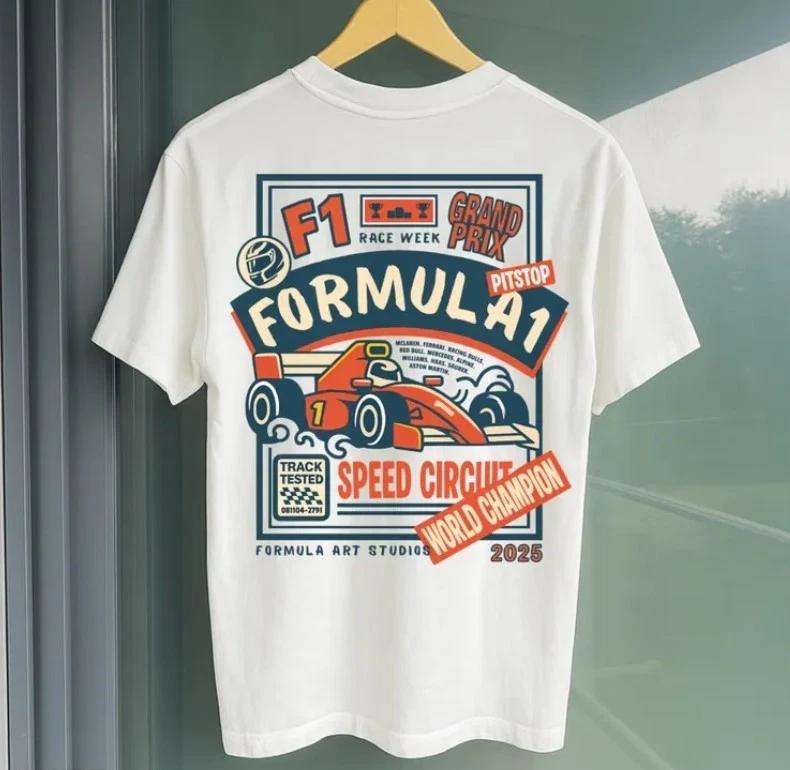 Formula 1 Racing T-Shirt, Graphic F1 Grand Prix Tee M