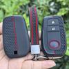 Silicone Car Key Case Cover Keychain For Toyota Corolla Hatchback Cross Yaris Cross Prius Hilux Land Cruiser LC200 LC250 LC300