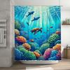 Beautiful Underwater World Shower Curtain With Tropical Fish And Coral Reef Waterproof Fabric Bathroom Decor For Kids And Adults