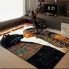1PC Custom Name Egyptian Cat Pharaoh Theme Floor Mat Ideal for Living Room, Game Rooms, Office, Bedroom Floor Mat Playful Design