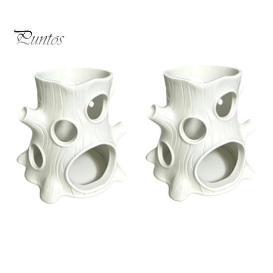 Environmentally Friendly Tank Ornament 2Pcs 3D Printed Aquarium Tree Stump Fish Shelter, Landscaping Artistic Ornaments, Multiple Holes Hiding