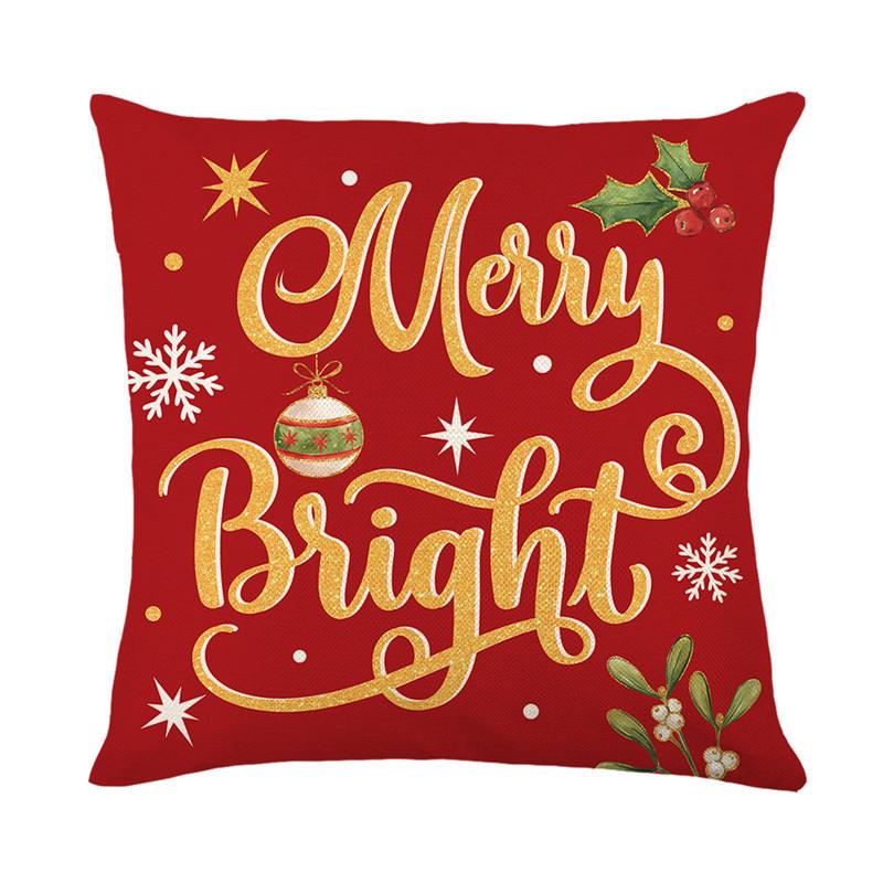 Christmas pillow cover digital printing cushion Christmas theme sofa pillow