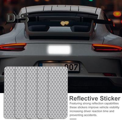 10 Stück reflektierende Autoaufkleber, wasserdicht, UV-beständig, selbstklebend, starke Klebrigkeit, Nachtsichtbarkeit, Sicherheits-Reflexaufkleber