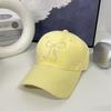 New Bow Embroidered Baseball Cap for Women with Big Face and Versatile Face Showing Small Embroidered Baseball Cap Spring Hat