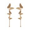 Niche Temperament Butterfly Fringed Earrings For Women, Simple Metal Style Long Exquisite Butterfly Earrings, Earrings For Women