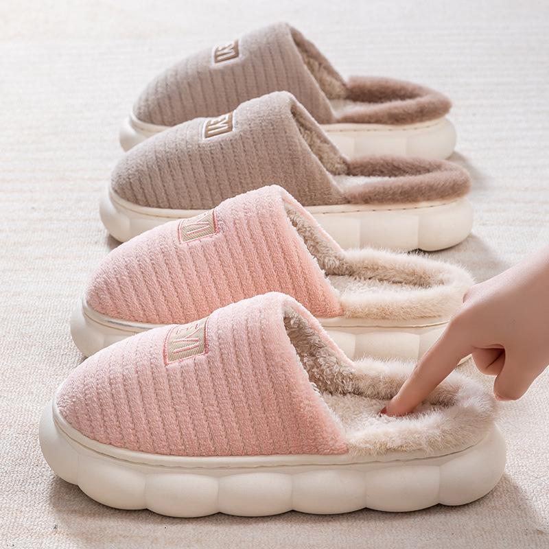 Cixi cotton slippers thick-soled confinement shoes indoor home use spring and autumn non-slip warm couple