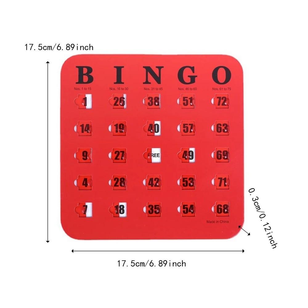 5PCS Sliding Window Slide Bingo Cards Large Print Bingo Board Cards Bingo Game Cards Group Games