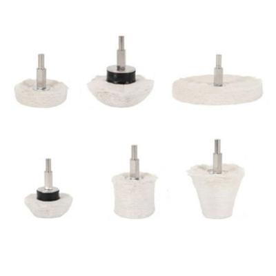 MultiPurpose Car Cares Buffing Wheel Set Conical & Round Pads For Complex Contours And Wax Application Attachment