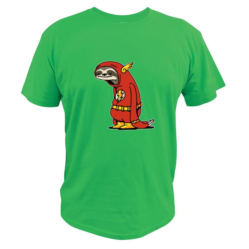Sloth T Shirt The Flash Cartoon 100 Cotton Tee Top High Quality Casual Tshirt Cartoon Funny L
