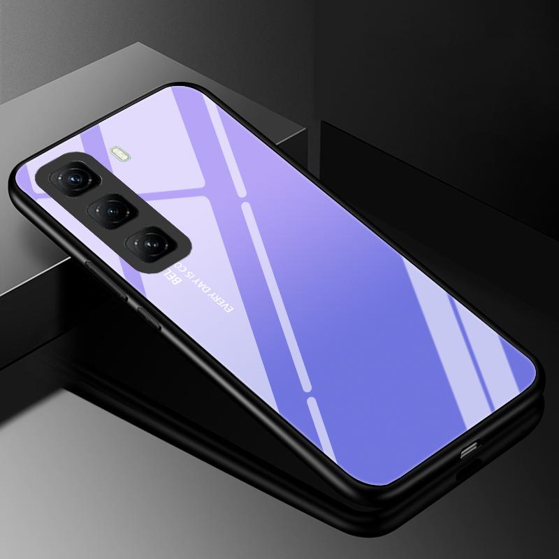 Tempered Glass Phone Case For Infinix Hot 50 Pro Plus Luxury Hard Back Bumper Cover for Infinix Hot50 Pro+ 4G Capa Hot 50i 50 5G