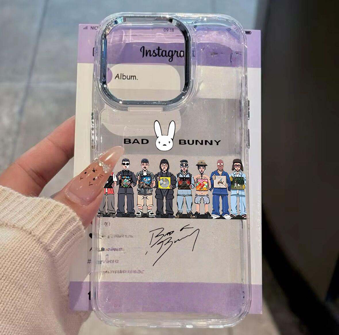 

Новий гарячий чохол для телефону репера Bad Bunny для iPhone 17 16e 16 15 14 13 12 11 Pro Max X XR XSMAX 8 7 Air Plus Прозорий м який чохол iPhone 14 Pro