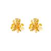 European and American light luxury high-end metal flower earrings, beautiful temperament exaggerated unique design retro high-end stud earrings