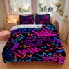 3Pcs Vivid Graffiti Art Bedding Sets For All Sizes New 3D Printed Bed Cover Comforter Duvet Cover Pillowcase Bedroom Decoration