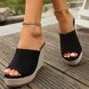 Fashion 2025 New Ladies Shoes Open Toe Women's Slippers Fashion Outdoor Casual Summer Plus Size Best Seller Super High Wedge Slippers