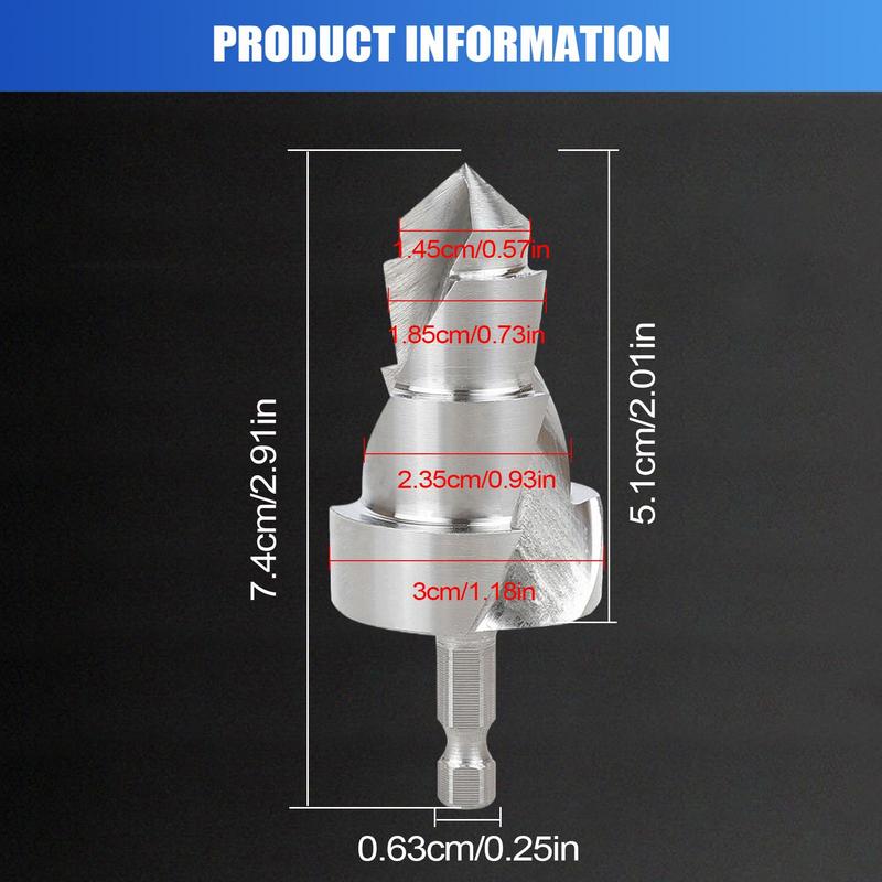 Step Bit Water Pipe Lifting Drill Bits With Hexagonal Shank Pipe Expander Drill Connection Tool For Water Pipe Tube Repair