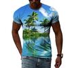 T-shirt Stampa Digitale 3D Top Manica Corta da Ragazzo e Uomo Versatile Traspirante