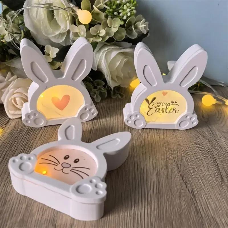 Easter Cute Footprint Rabbit and Rabbit Shape Silicone Molds | Suitable for Cement,Clay,and Plaster Home Decor,Festival Gifts