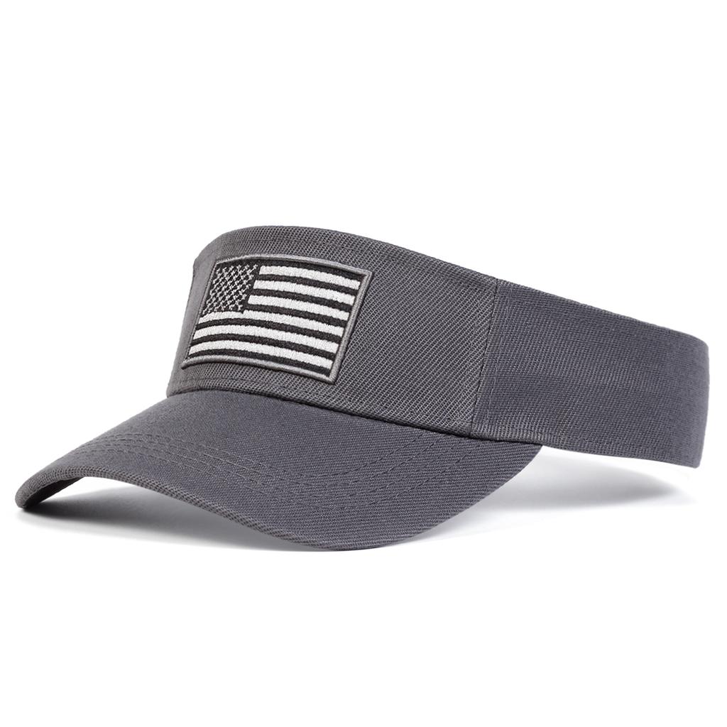Unisex Amerikanische Flagge Stickerei Verstellbare Sonnenschutz Leere Oberteil Kappe Golf Baseballmützen Frühling Sommer Outdoor Sport Reise für Damen Herren