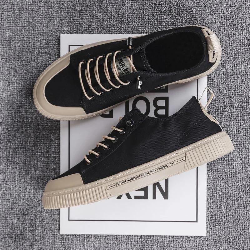 Мужская модная обувь летняя легкая дышащая парусиновая обувь повседневная обувь на плоской подошве 39 2831₽