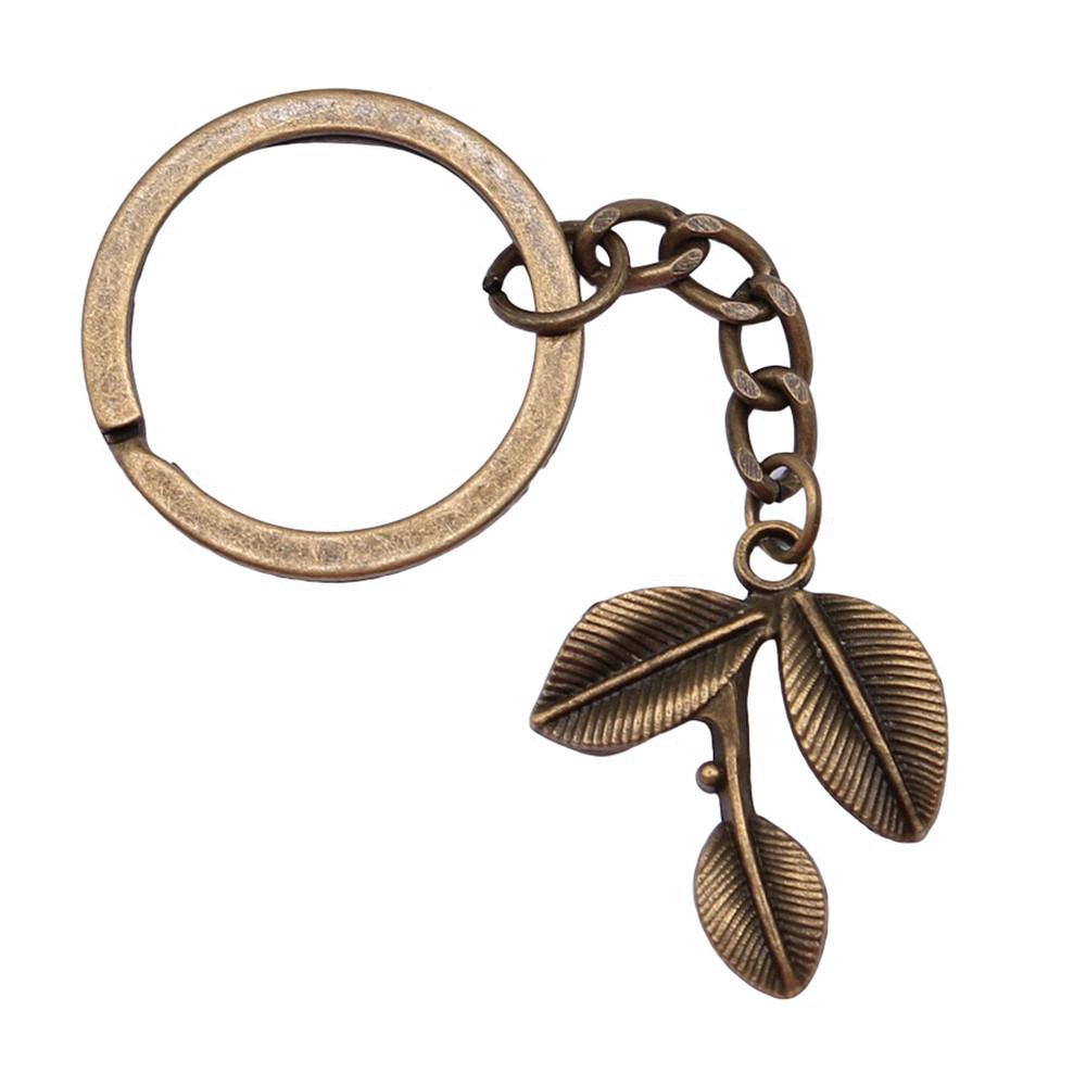 Pendants Mushroom Charm Branch Keychain Leaf Key Ring 28mm