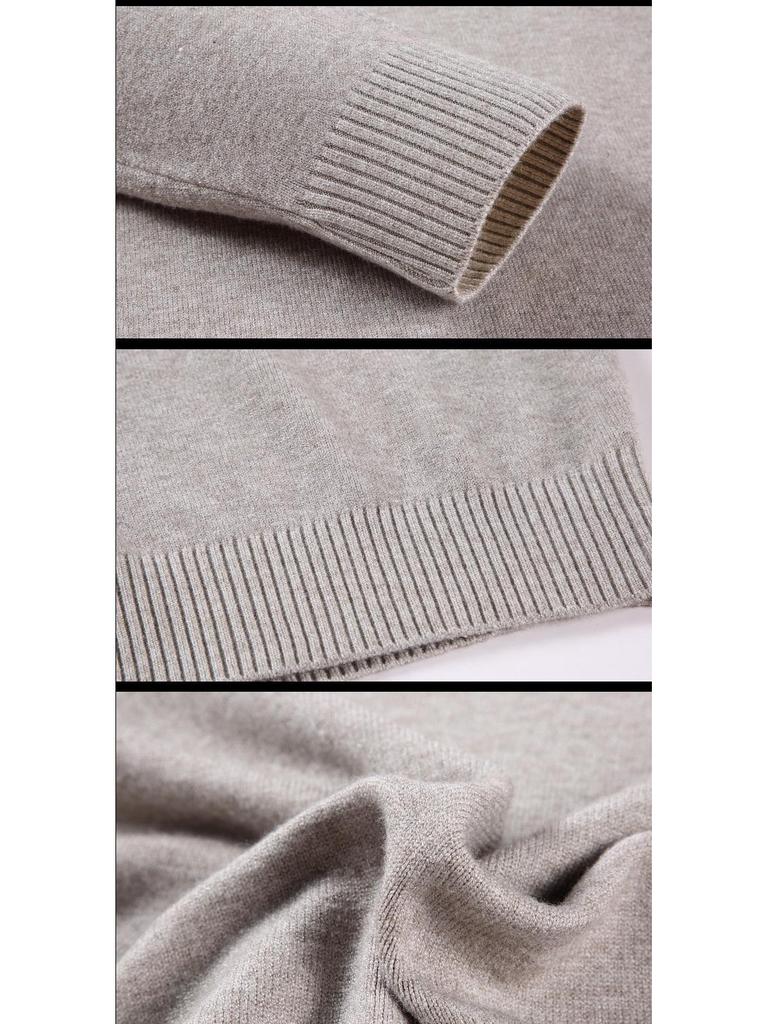 Men's Winter High Neck Thick Loose Knit Sweater - Solid Color Casual Versatile Top