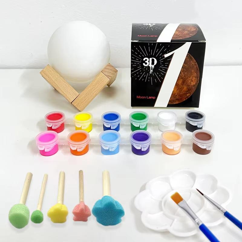 Newest DIY Planet Lamp 3D Moon Galaxy Creative Night Light Art Painting Graffiti Birthday Gifts Bedroom Living Room Decoration