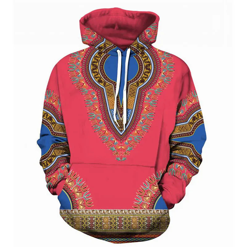 3D Print Men African Vintage Hoodies Sweatshirts Casual Oversized Hooded Sweatshirt Hip Hop Streetwear Tracksuit Male Clothes