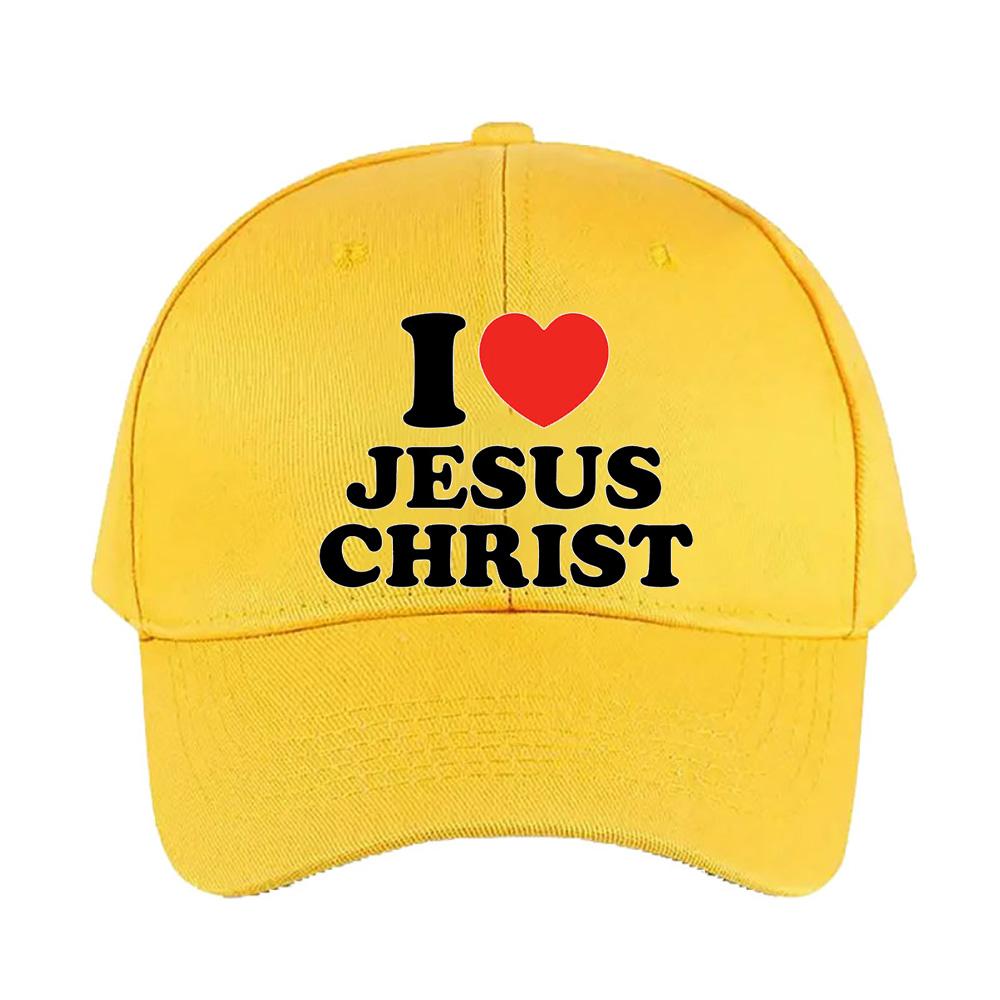Ich liebe Jesus Christus Kappe Sommer Frau Mann Erwachsener Hut Mode Lässig Verstellbar Bedruckte Baseballkappen Trucker Cap