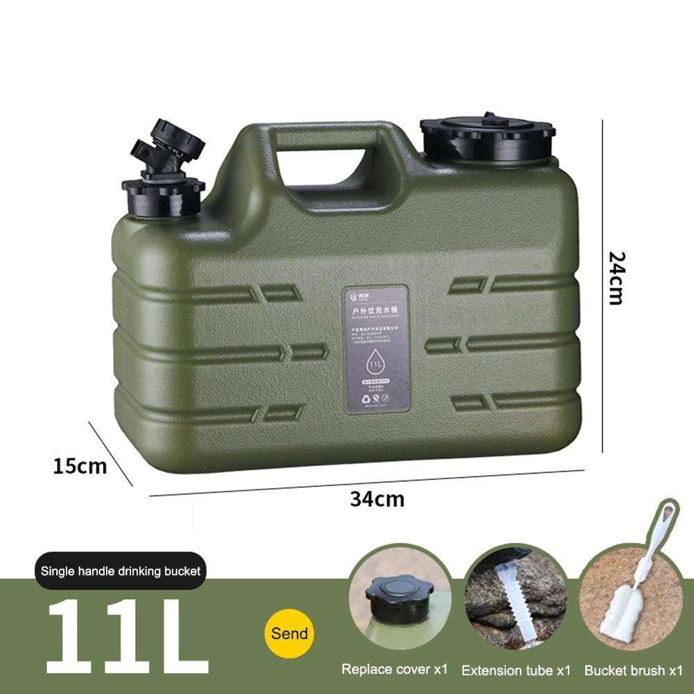 

11L Camping Bucket Water Storage Large Capacity Portable Camp Water Bag with Detachable Faucet for Camping Fishing Picnic Hiking