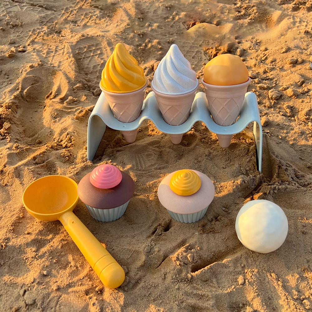 4/7ps Children Beach Play Sand Tools Premium ABS Sandbox Tools Zmrzlina Tvar Plážová herní sada Přenosná pro děti Děti pro zábavu