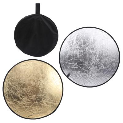 80cm  31.5in 2 In 1 Gold and Silver Photography Lighting Reflector Portable Collapsible Photo