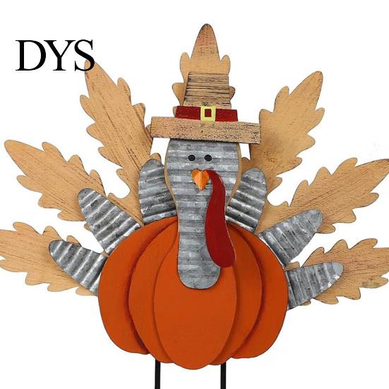 Desktop Figurine Decorations Thanksgiving Turkey Decoration, Wooden Standing Ornament, Autumn Tabletop Gift Souvenirs Centerpiece for Fall Harvest